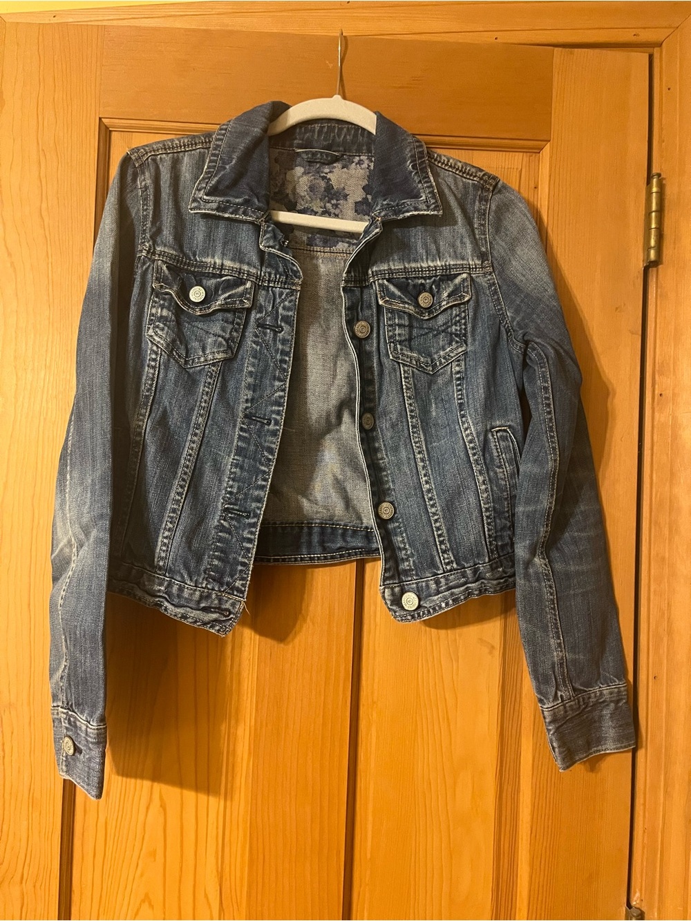 Aeropostale Distressed Blue Denim Jacket size M